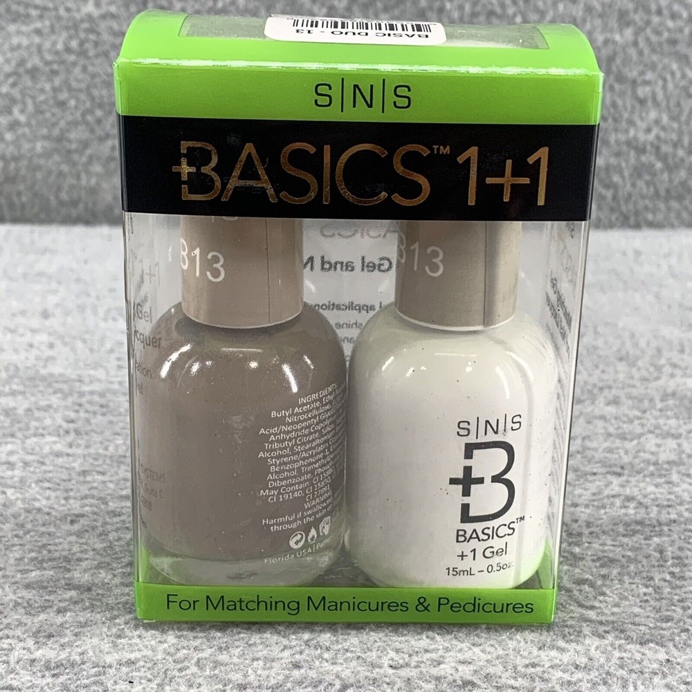 SNS Basics 1+1 Matching Gel and Nail Lacquer .5 oz Set B13